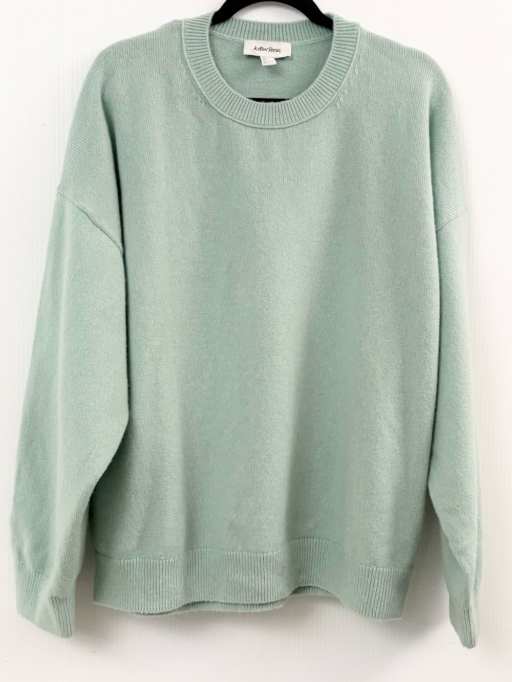 & Other Stories Wool/ Cotton Women's Crewneck Oversized Sweater Sage Mint Size L
